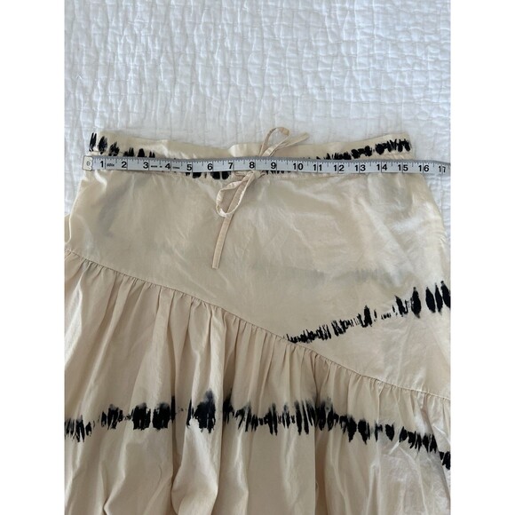 SWF Abode Maxi Skirt Cream Tie Dye Elastic Waist Size XS EUC - Picture 9 of 9
